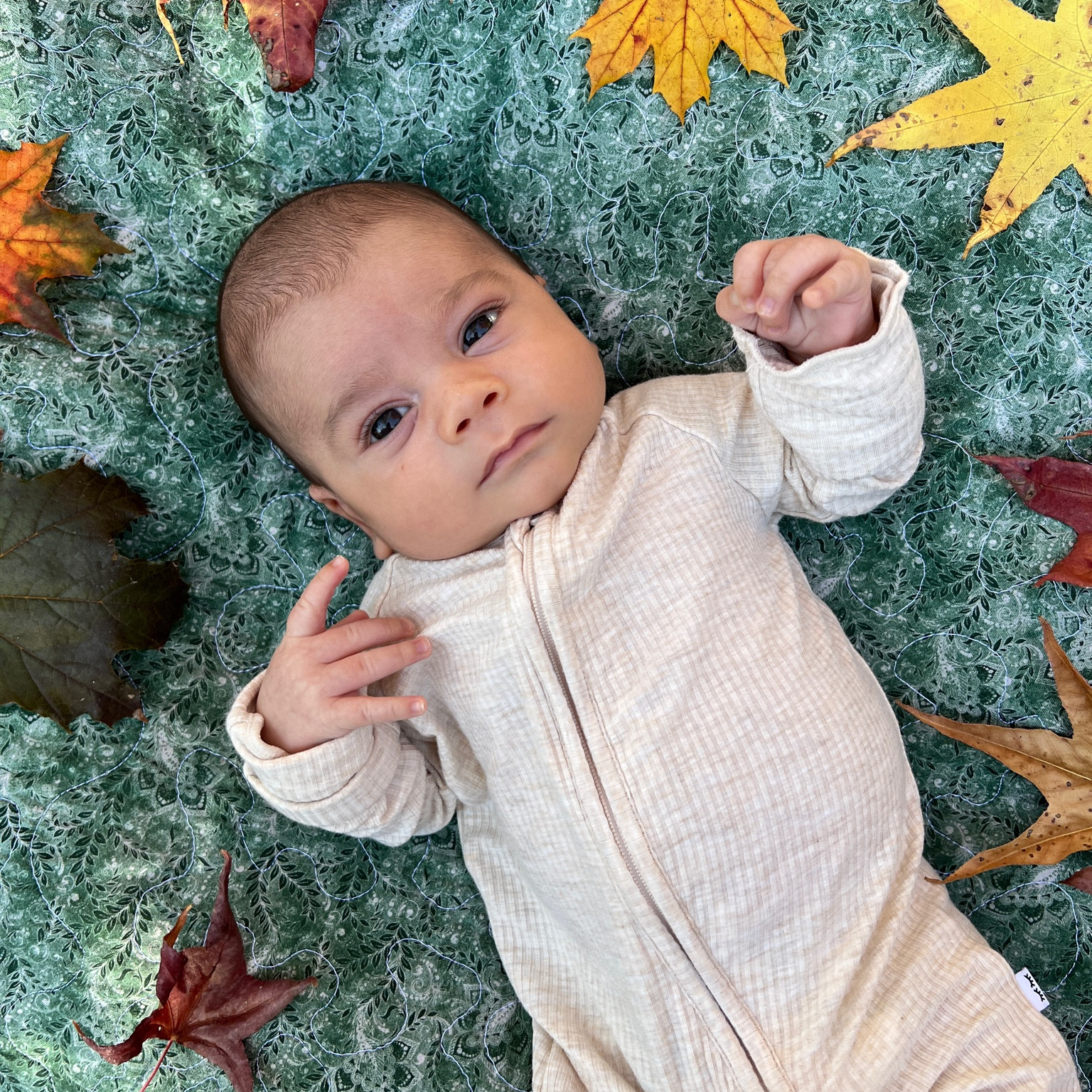 Test shots from our DIY photo shoot. Warren is wearing his favorite (or rather my favorite) @littlesleepies pajamas here before I changed him into his official photo shoot outfit. I just want to take a minute to rave about these @littlesleepies pajamas. (This is not a sponsored post by the way.) Several people recommended/gifted us these pajamas for our baby shower. And after using them for a few weeks, I can see why they come so highly recommended. 1) The material is so soft, stretchy, easy to spot clean, and doesn’t pill when machine washed. 2) The hand/foot cuff feature keeps extremities warm, prevents self-inflicted scratches, and when un-cuffed offers more room for the baby to grow into it. 3) The two way zipper makes diaper changes hassle-free. So first-time parents, I highly recommended adding @littlesleepies to your registry. 👌🏽 #babyregistry #firsttimeparents