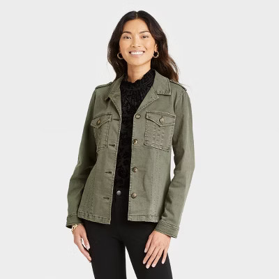 Women's Utility Jacket - Knox Rose™ Olive Green XS | Target