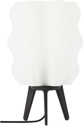 White & Black Wavy Lamp | SSENSE