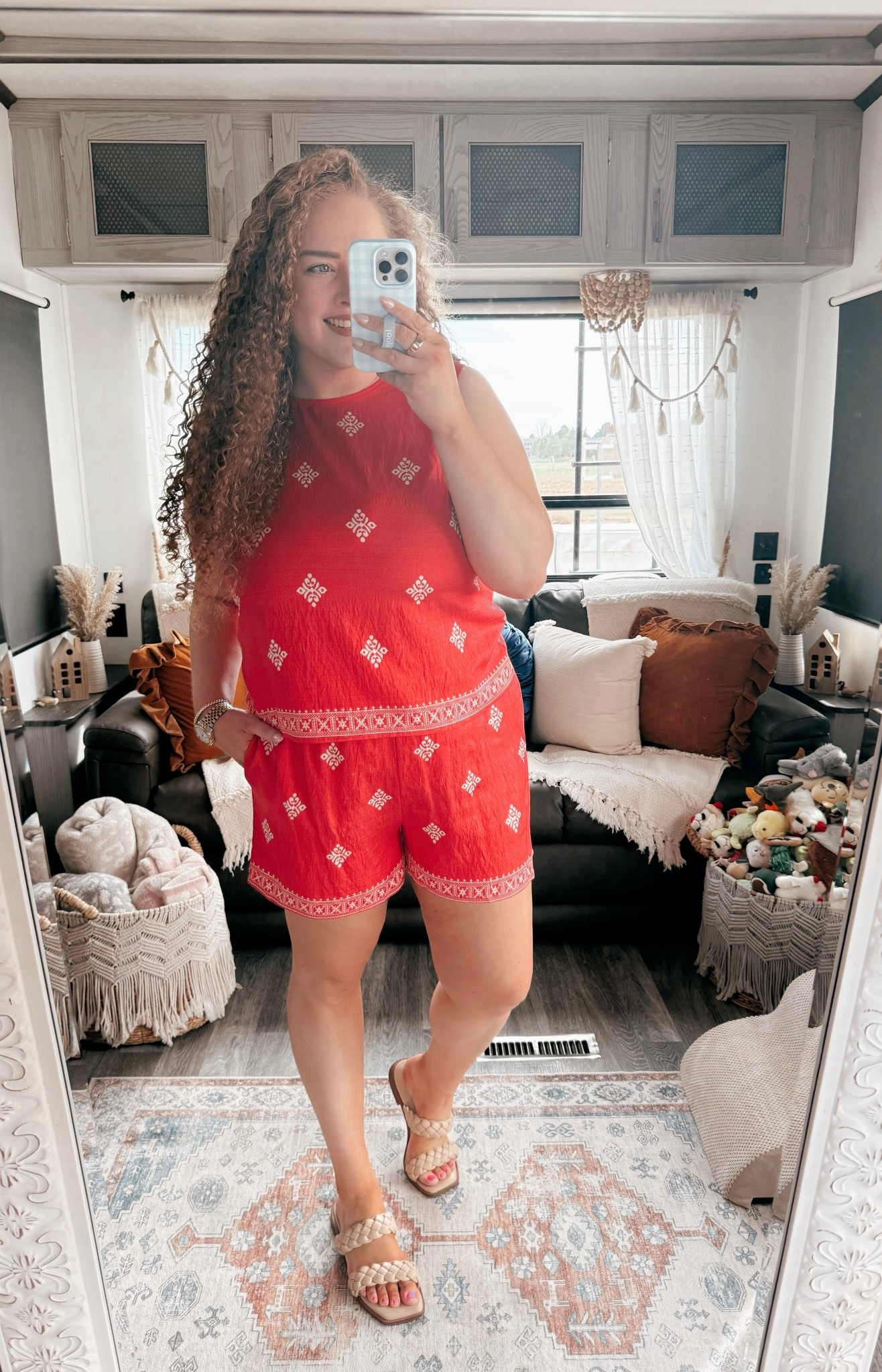 This set feels like the perfect mix of elevated and easy 😍 The print makes it stand out in the best way and it’s one of those outfits you can wear straight from a beach day into dinner without overthinking it.☀️ Such a good vacation dinner option when you want to feel put together but still comfortable✨ orange two piece set | printed matching set | vacation dinner outfit | resort wear style | elevated two piece set | summer vacation outfit | tropical print outfit | vacation outfit inspo | dinner outfit vacation | effortless chic style | resort dinner look | beach to dinner outfit | travel outfit idea | vacation wardrobe staple | summer evening outfit | lightweight set outfit | statement matching set | vacation ready outfit | island style outfit | resort chic fashion

#LTKootd #LTKMidsize #LTKdayinmylife