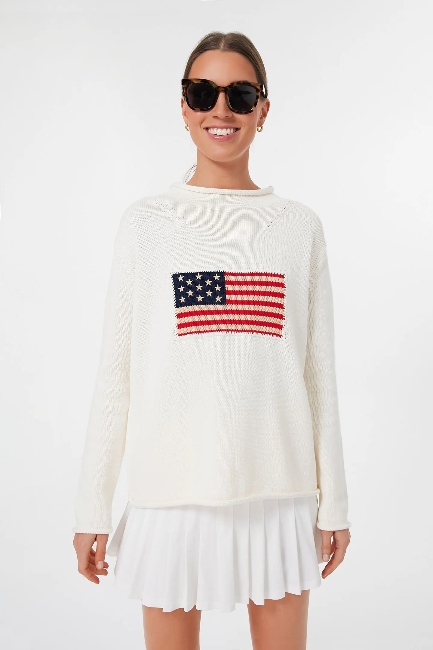 Navy Cotton Americana Sweater | Tuckernuck (US)