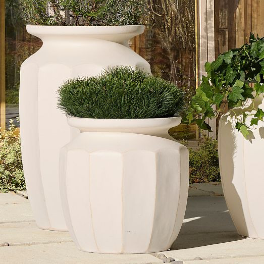 Franco Faceted Ficonstone Indoor/Outdoor Planters | West Elm (US)