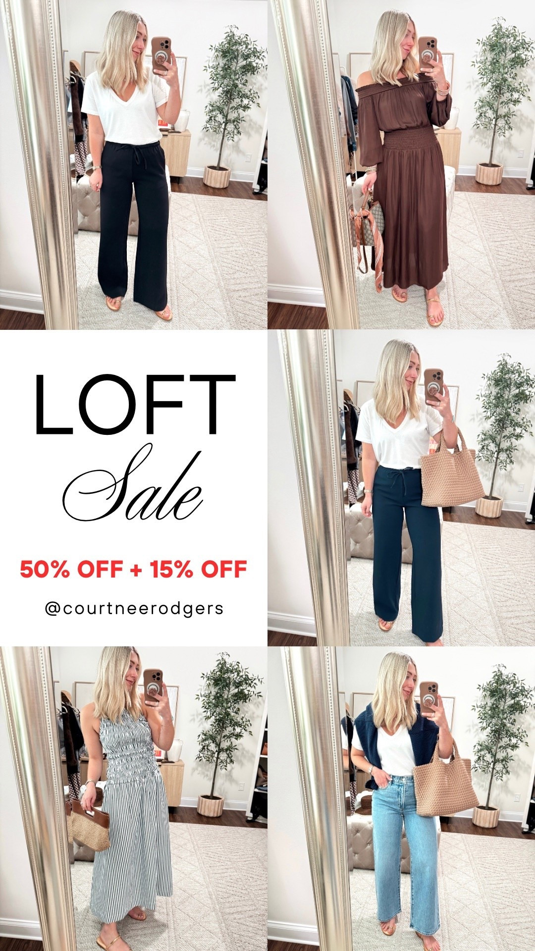 Loft 50% OFF + 15% OFF 🩷
Size XS pants (runs big if in between)
Size small brown dress
Size XS striped dress
Size 27/4 jeans (TTS)

Loft, spring outfits, spring fashion 

#LTKSaleAlert #LTKootd #LTKSeasonal