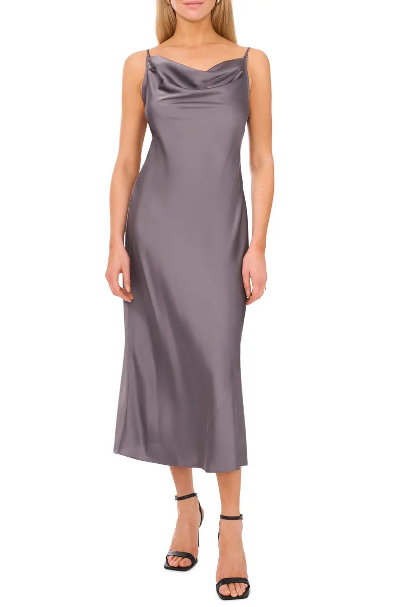 Halogen® Cowl Neck Satin Slipdress | Nordstrom | Nordstrom
