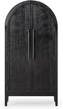 Maven Lane Selene Classical Wooden Cabinet in Antiqued Black Finish | Amazon (US)