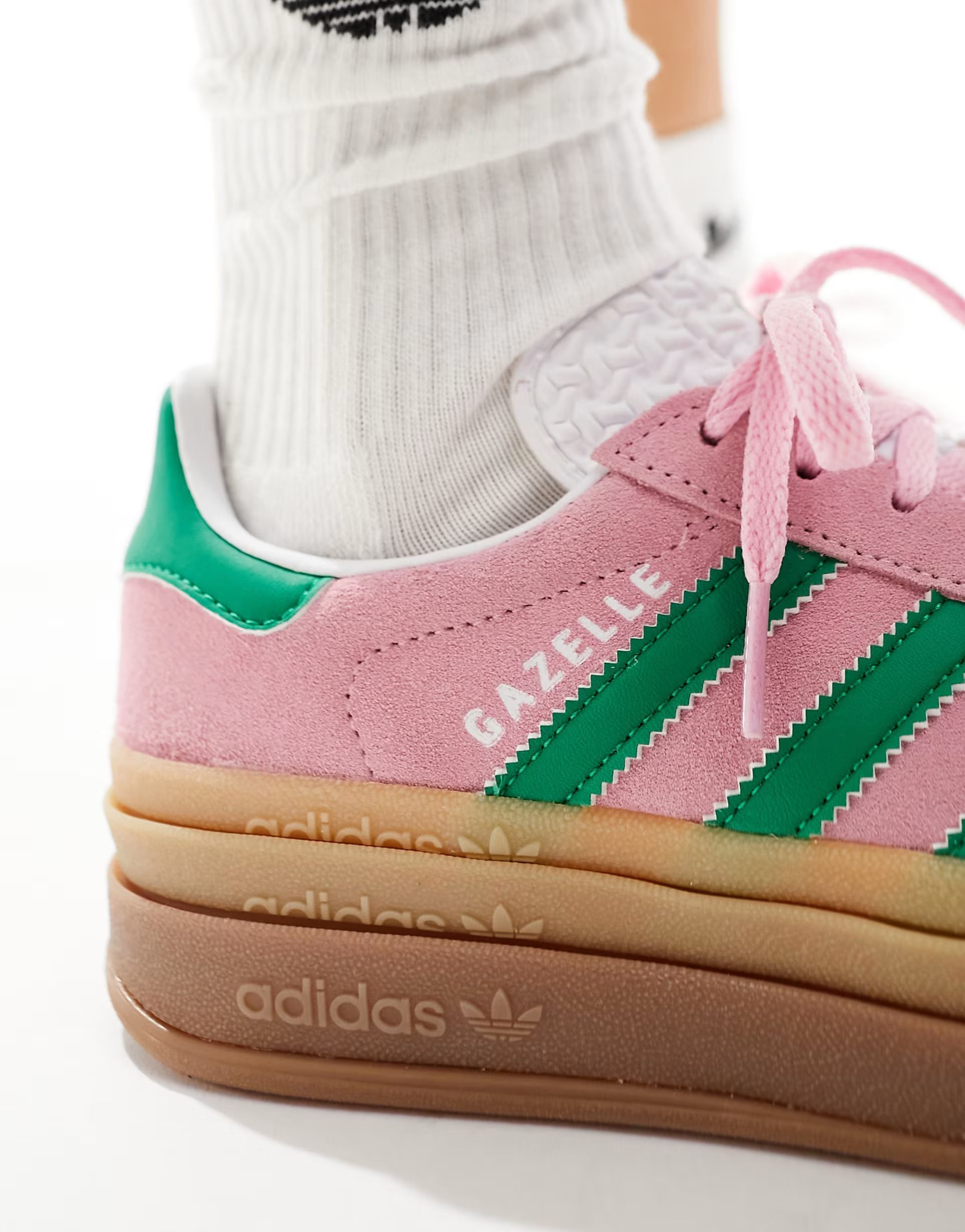 adidas Originals Gazelle Bold trainers in pastel pink and green | ASOS | ASOS (Global)