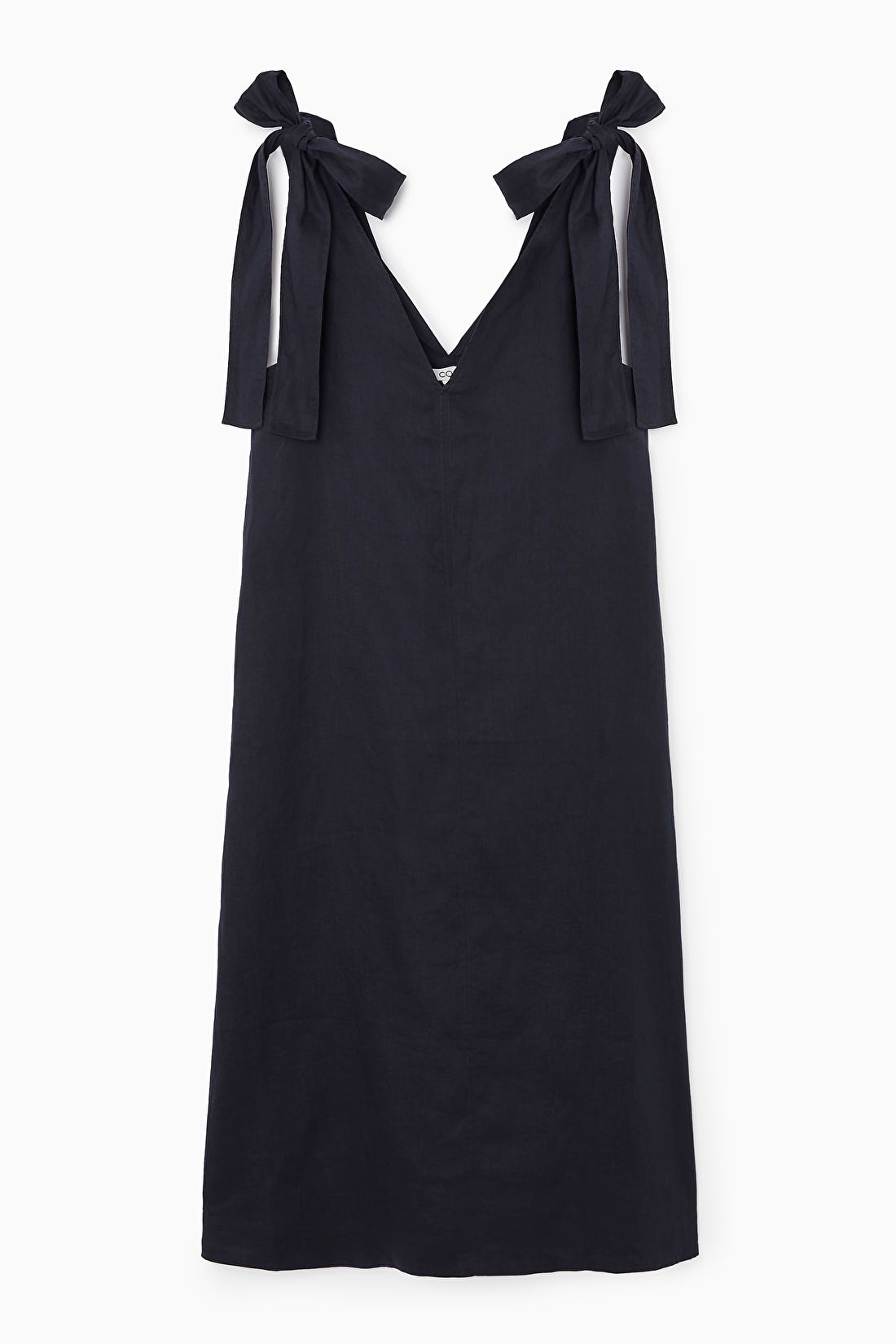 BOW-DETAIL LINEN MIDI DRESS | COS (US)