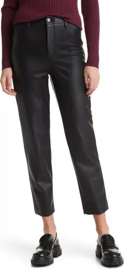 Five Pocket Crop Faux Leather Pants | Nordstrom