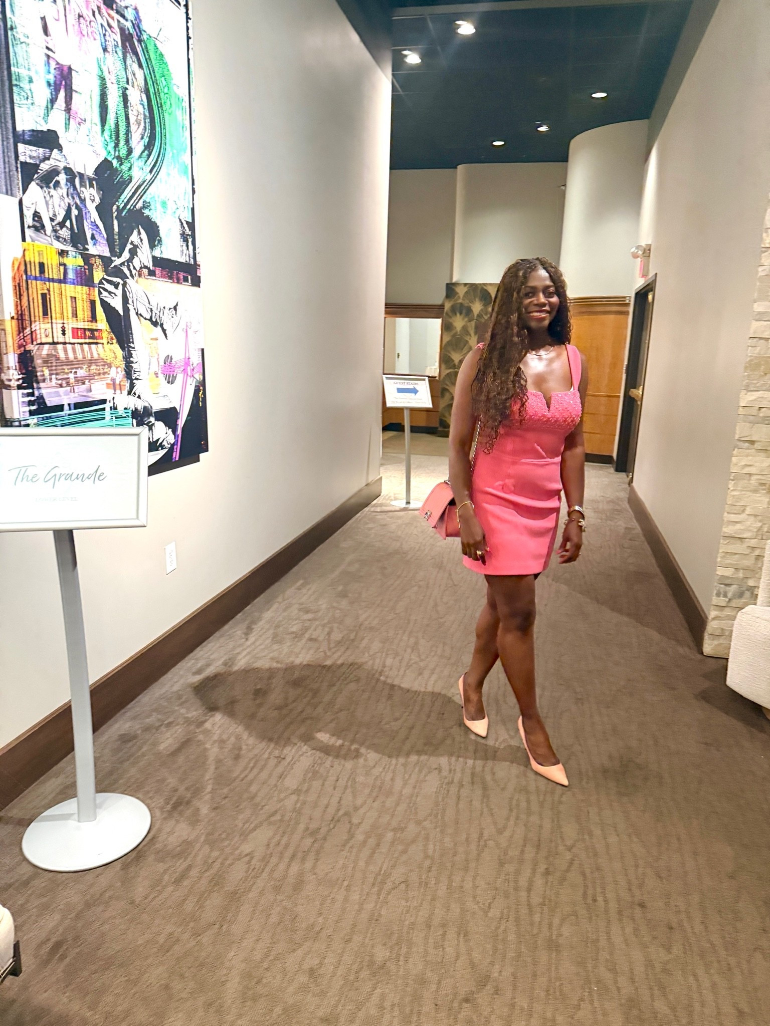 Wedding guest look in all pink!