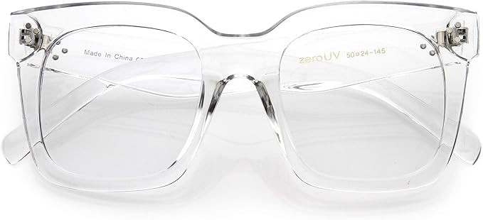 zeroUV - Oversized Fashion Retro Square Sunglasses for Women Vintage Style 50mm | Amazon (US)