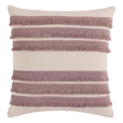 Morgan Home Square Decorative Fringe Throw Pillow Cover | Bed Bath & Beyond | Bed Bath & Beyond