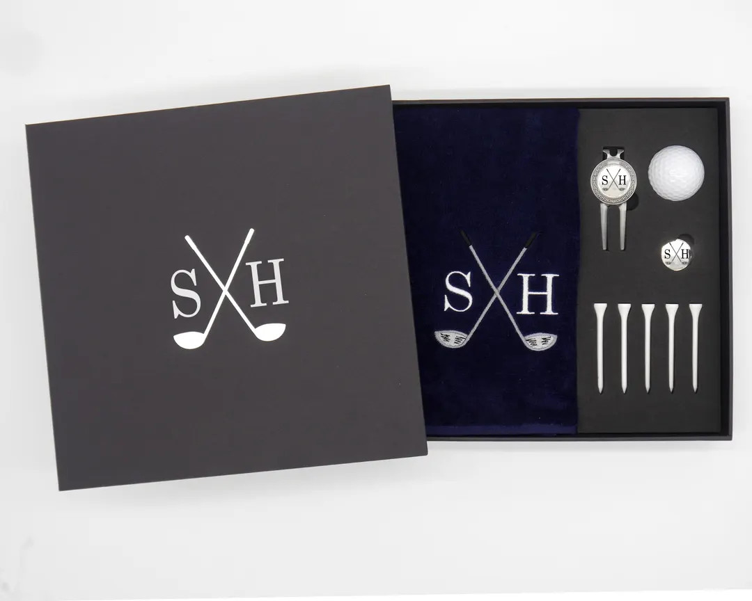 Personalised Golf Gift Box Set – Embroidered Golf Towel, Golf Repair Tool, Golf Ball Marker, Go... | Etsy (US)