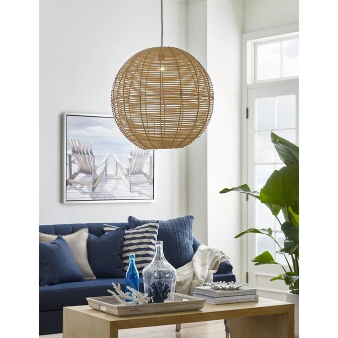 allen + roth Cleo Painted Raw Iron Traditional Globe Pendant Light Lowes.com | Lowe's