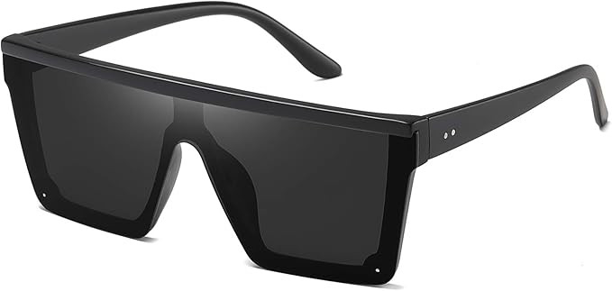 STORYCOAST Square Sunglasses for Women Men Fashion Big Frame Flat Top Sun Glasses Mirror Lens | Amazon (US)