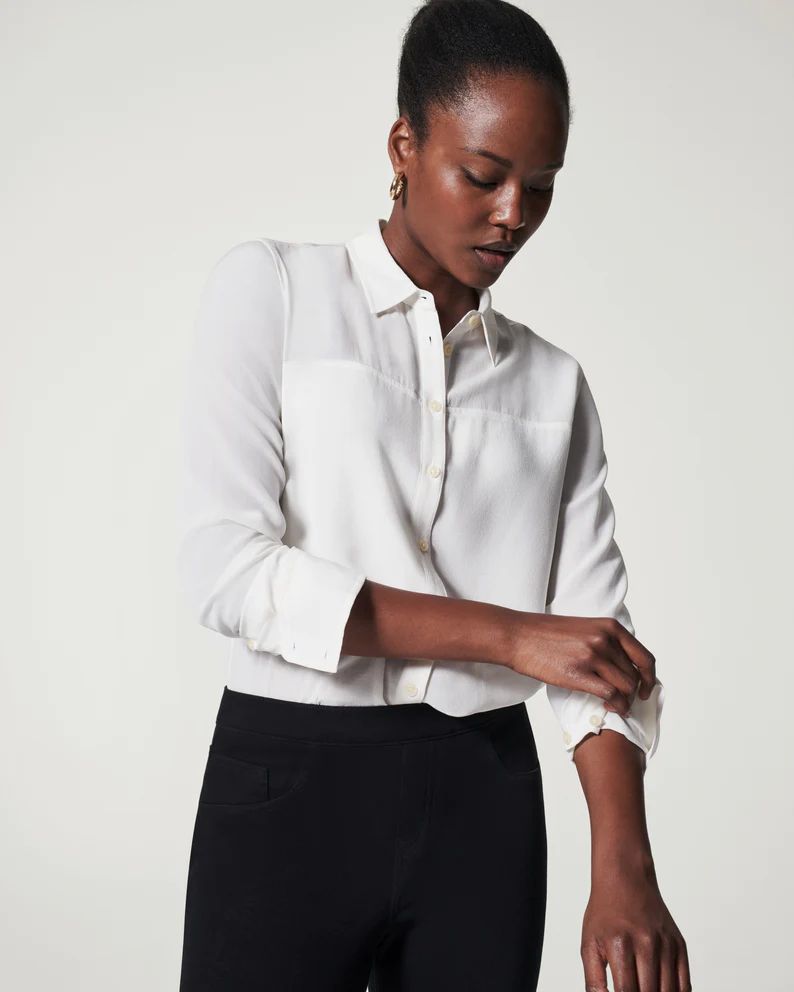 Low Maintenance Silk Button Down | Spanx