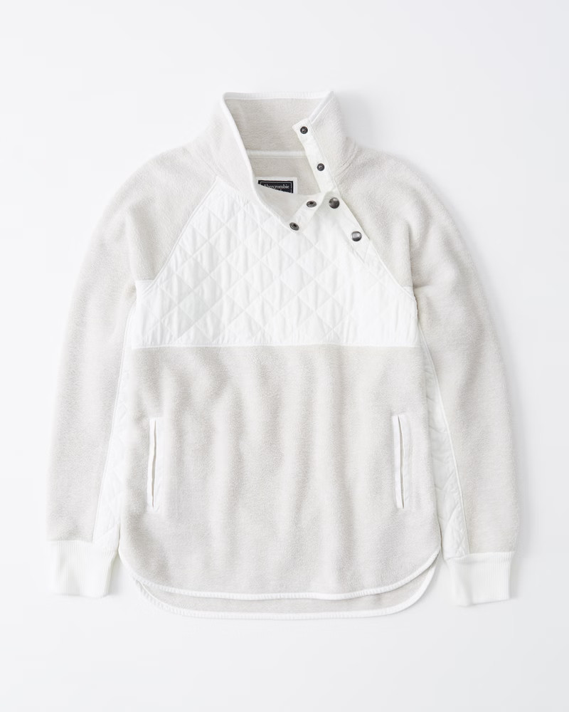 Asymmetrical Snap-Up Fleece | Abercrombie & Fitch (US)