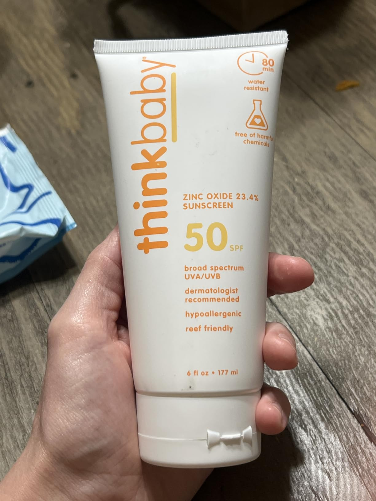 Thinkbaby SPF 50+ Baby Mineral Sunscreen – Safe, Natural Sunblock for Babies - Water Resistant Sun Cream – Broad Spectrum UVA/UVB Sun Protection – Vegan Baby Sunscreen Lotion, 6 Oz. | Amazon (US)