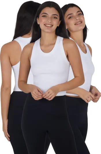 3-Pack Seamless Crop Tanks | Nordstrom Rack