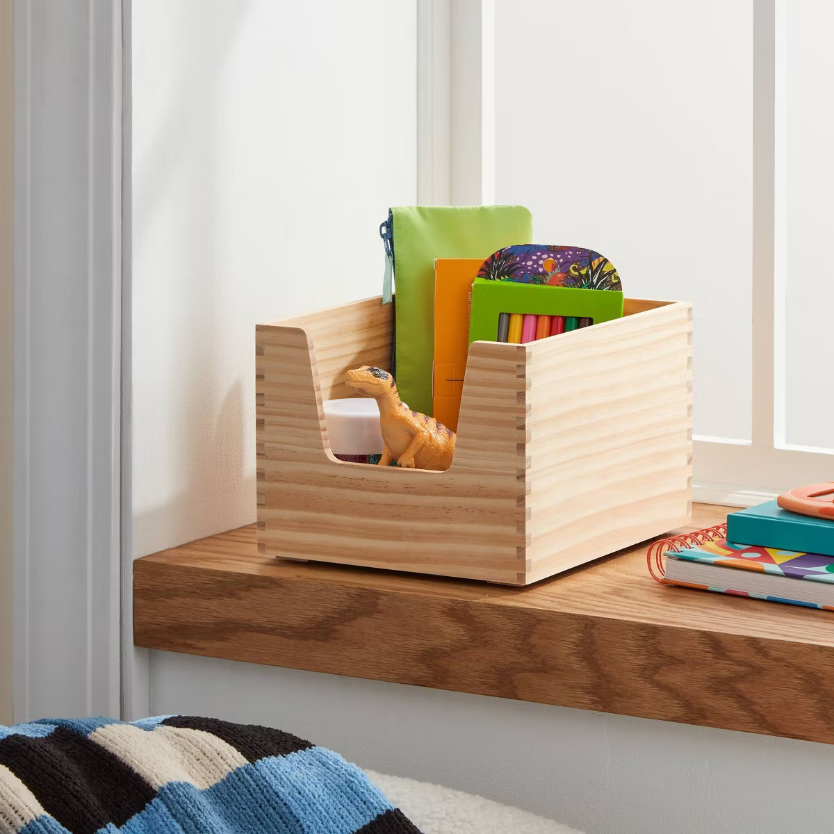 Stackable Kids' Wood Storage Bin Natural - Pillowfort™ | Target