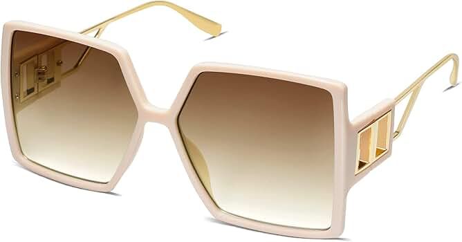 Allarallvr Classic Square Sunglasses for Women Men Oversized Frame AR82009 | Amazon (US)