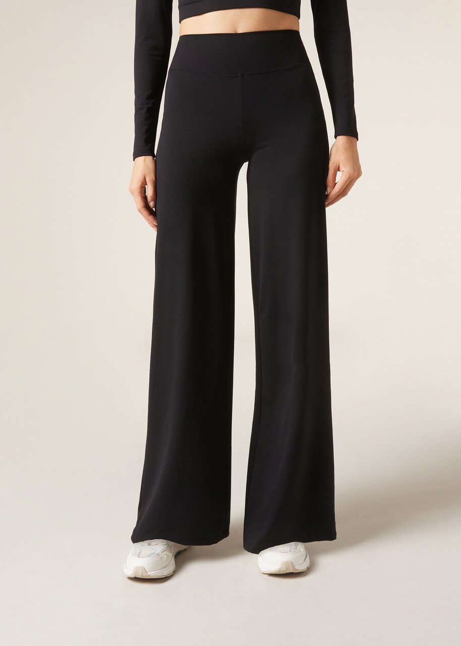 CALZEDONIA Wide Leg Leggings 'FIRST CLASS' in Schwarz | ABOUT YOU (DE)