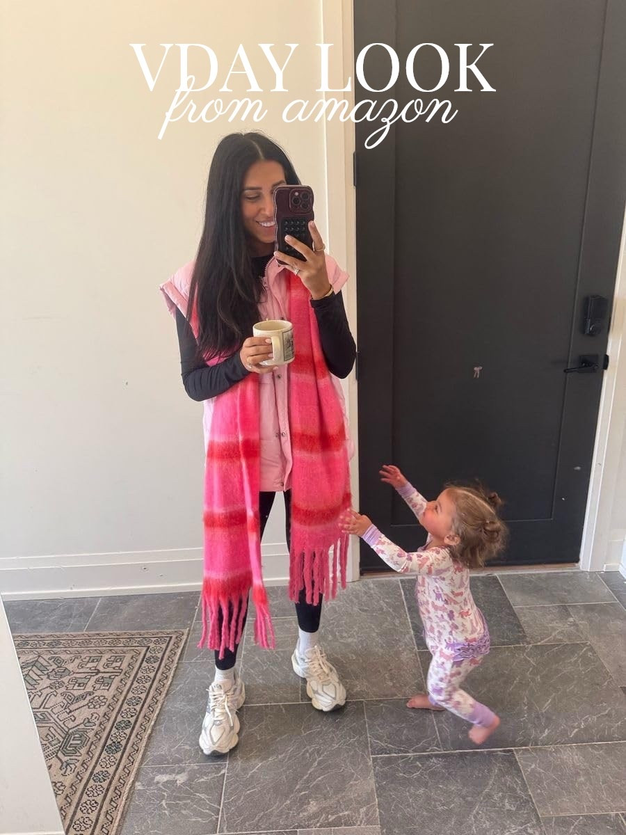 Vest: medium - love these bright pink colors for spring! I have this vest in a couple colors. I sized up to medium for more oversized fit! scarf and vest on sale!

amazon fashion, puffer vest, pink vest, chunky scarf, pink scarf on sale, winter casual style, leggings, Nashville, mom of 3, Dede Raad, Dress up Buttercup

#LTKSaleAlert #LTKFindsUnder100 #LTKFindsUnder50