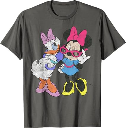 Disney Mickey And Friends Daisy & Minnie Fashion Short Sleeve T-Shirt | Amazon (US)