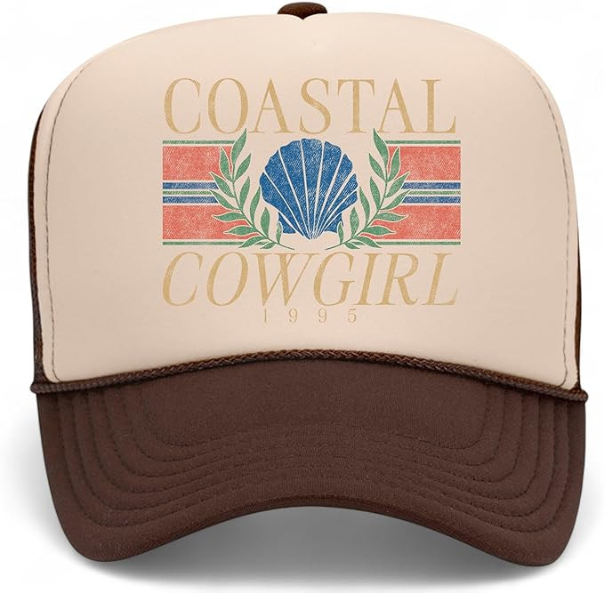 Coastal Cowgirl Trucker Hat | Beach Cowboy Cute Summer Western Country Vintage | Premium Foam Tru... | Amazon (US)