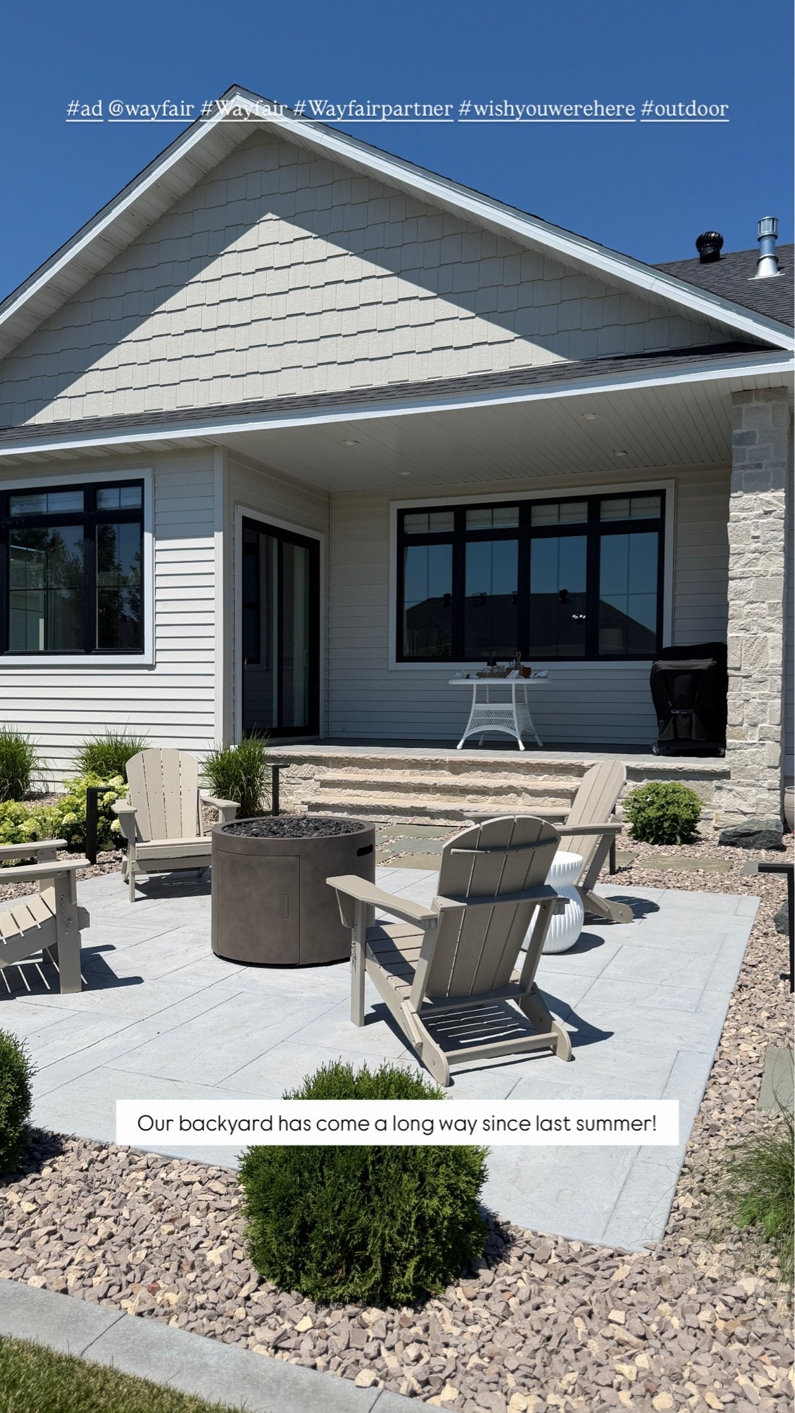 #ad Our backyard has come a long way in just a year! @Wayfair makes it so easy to shop those designer style pieces for less. I love our adirondack chairs and outdoor dining table - both from Wayfair! #Wayfair #Wayfairpartner #wishyouwerehere #outdoor

#LTKHome #LTKSaleAlert #LTKSeasonal