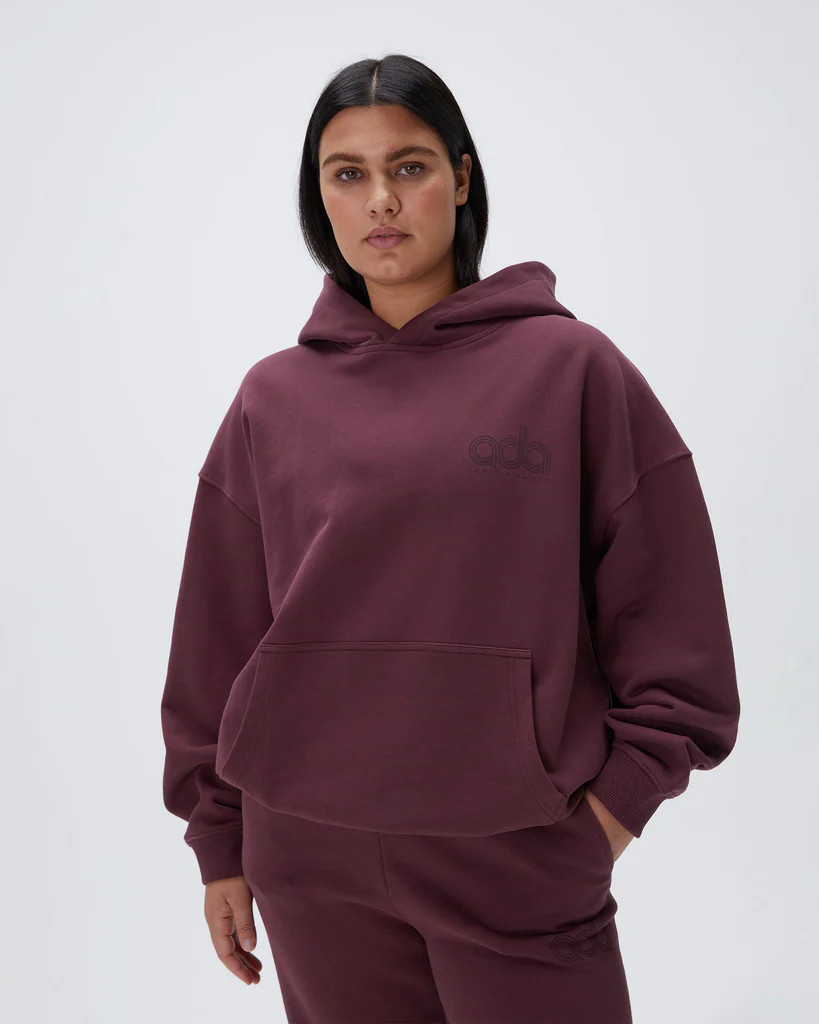Performance Oversized Hoodie - Burgundy | Adanola UK