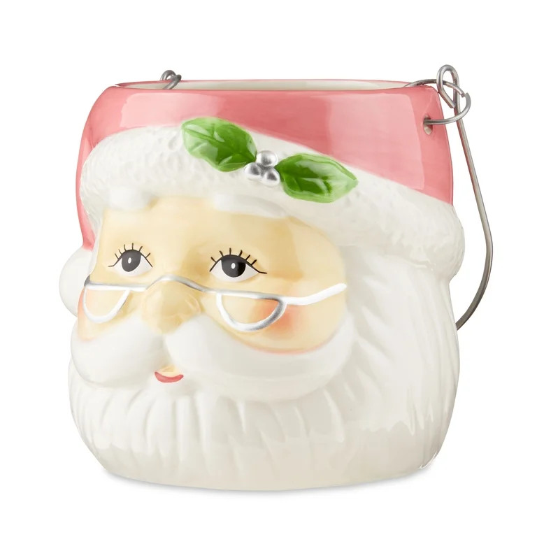 Mr. Christmas 5" Decorative Ceramic Santa Container, Pink - Walmart.com | Walmart (US)