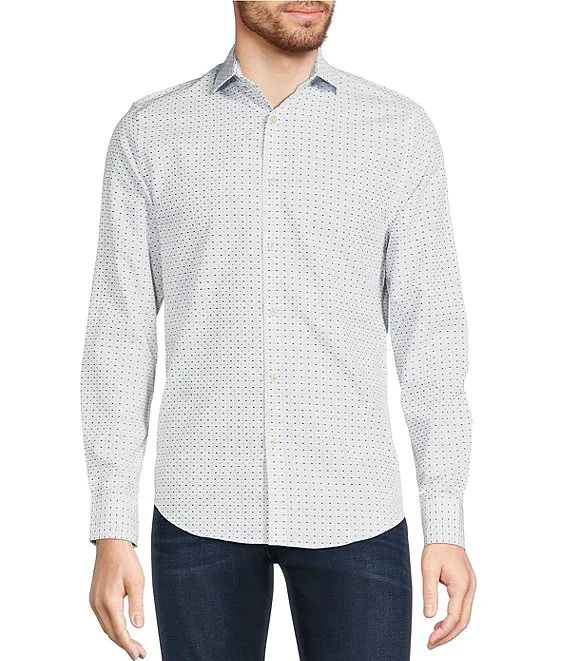 Murano Slim-Fit Dash Stripe Jacquard Long-Sleeve Woven Shirt | Dillard's | Dillard's