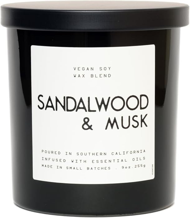| Masculine Aromas 9oz | 50 Hours | Soy Wax | Scented Mens Candles with Natural Essential Oils | ... | Amazon (US)