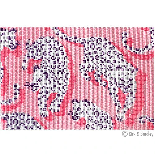 Leopard Clutch - Pink | Greystone Needlepoint