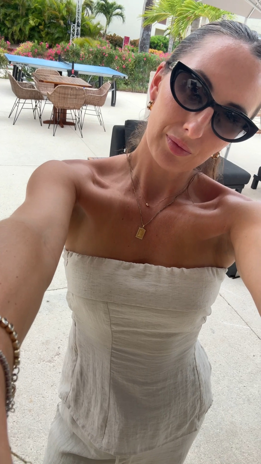 Beach vaca set. Wore on the plane and can toss on a pair of kitten heels and wear to dinner

#LTKTravel #LTKSwim