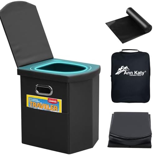 Ann Katy Upgrade XL Portable Toilet for Adults, Extra Large Portable Travel Floding Toilet, Campi... | Amazon (US)