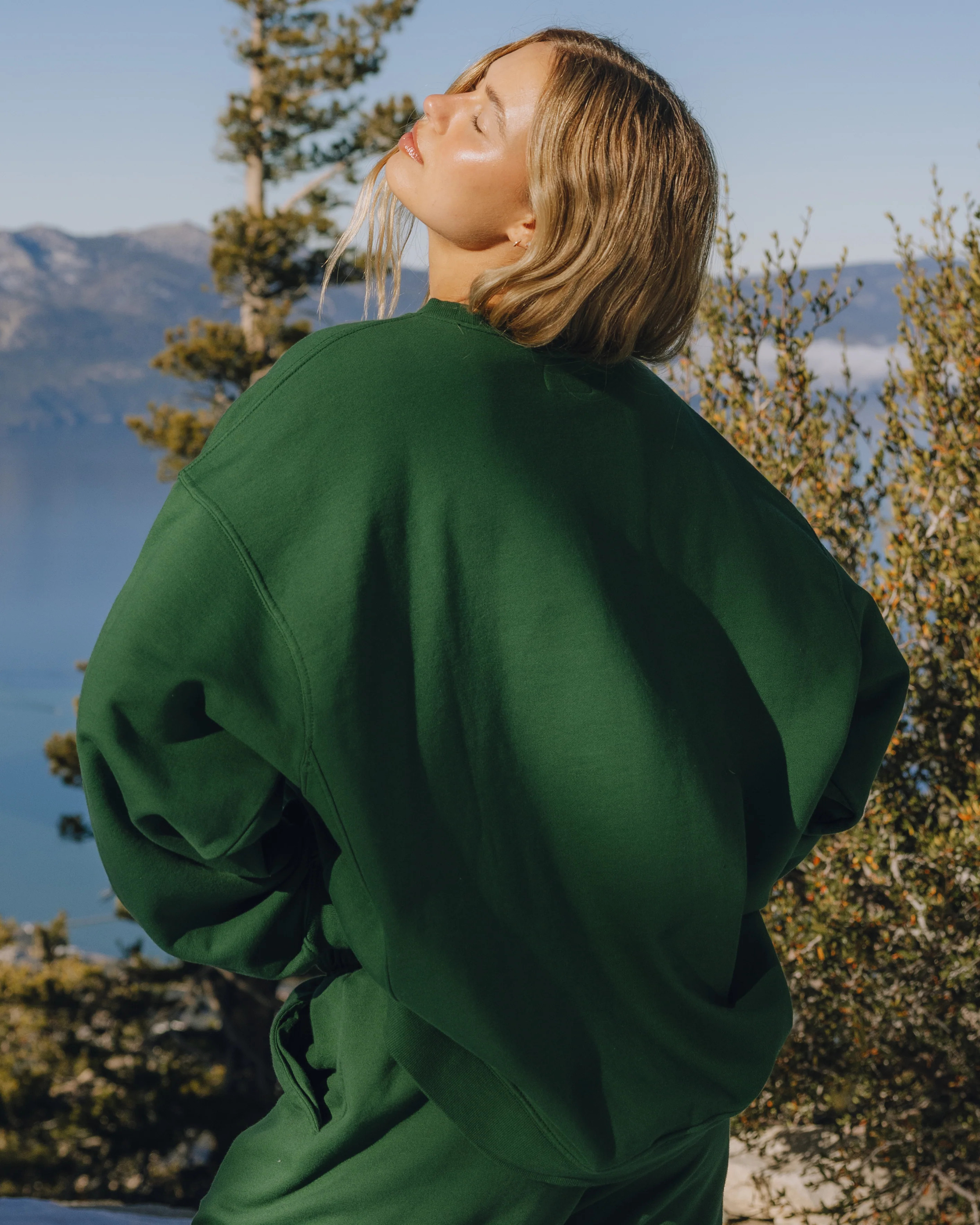 Unisex Oversized Crew - Forest Green | Daily Drills LLC