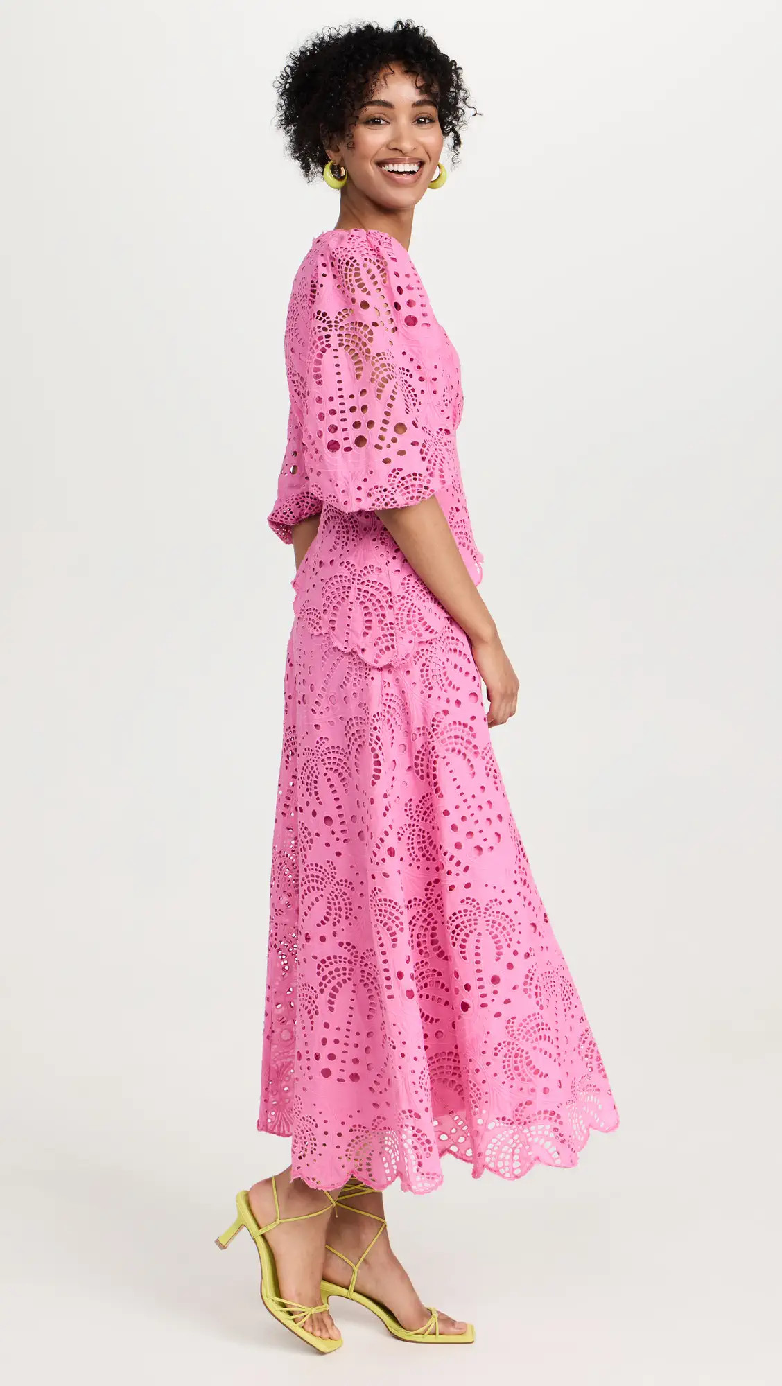 Pink Richilieur Midi Dress | Shopbop
