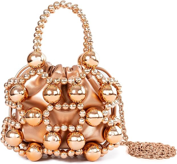 Women's brown leather shoulder bag with amber bead decoration, Bohemian women's crossbody bag, cu... | Amazon (US)