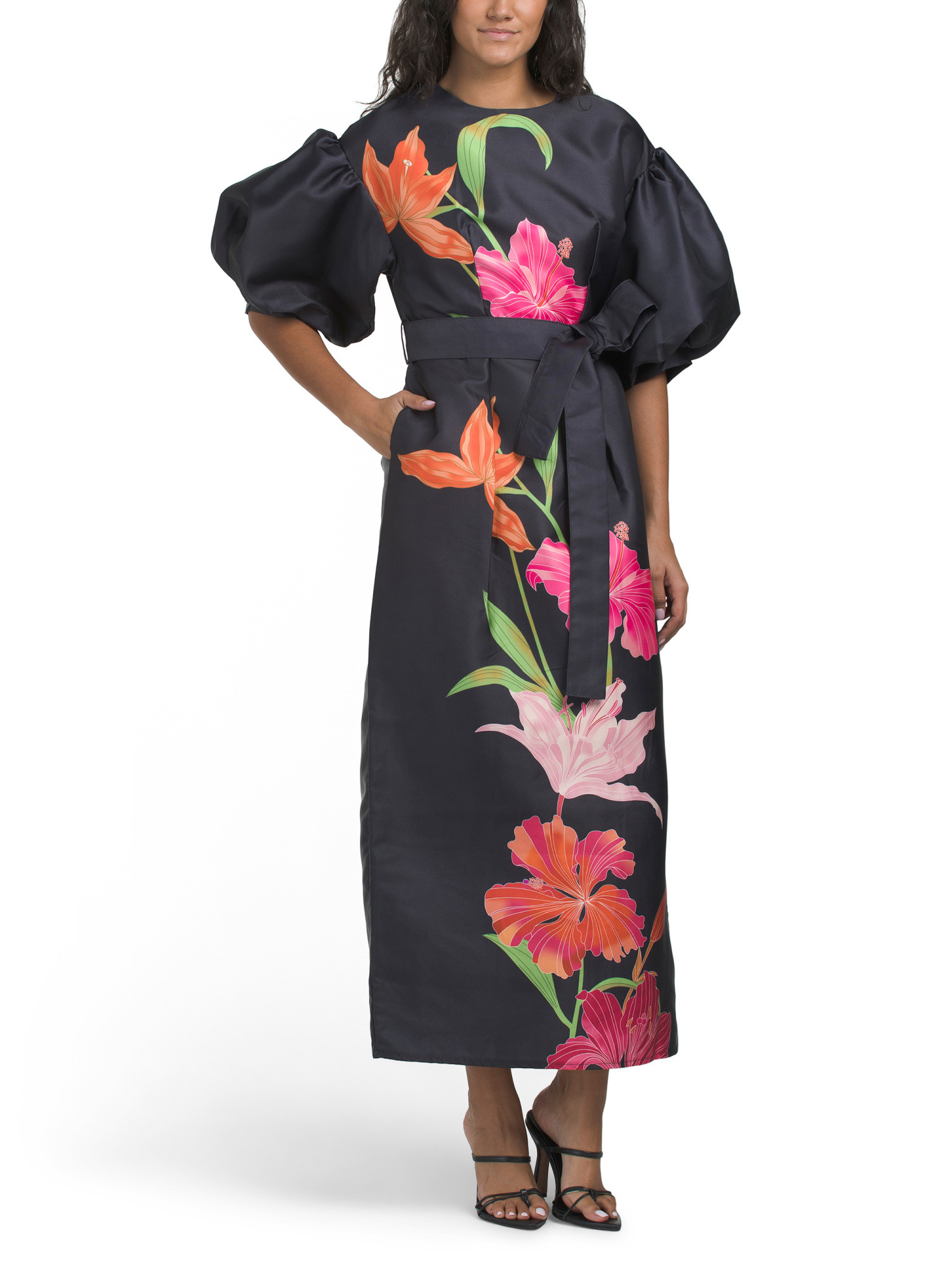 Puff Sleeve Floral Dress | TJ Maxx