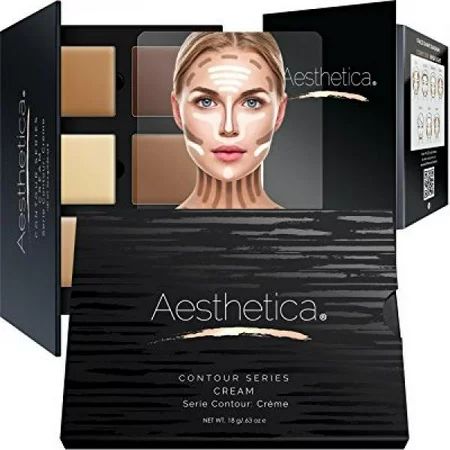 Aesthetica Cosmetics Cream Contour and Highlighting Makeup Kit - Contouring Foundation / Concealer P | Walmart (US)