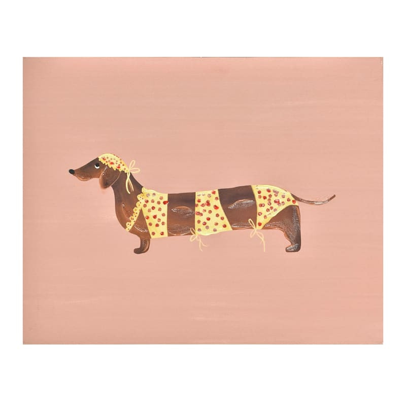 Bikini Dachshund Dog Canvas Wall Art, 16x12 | At Home