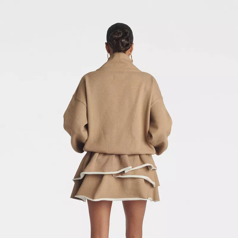 KBB by KAHLANA Women's 'The Funnel Sweatshirt' - Camel XS | Target