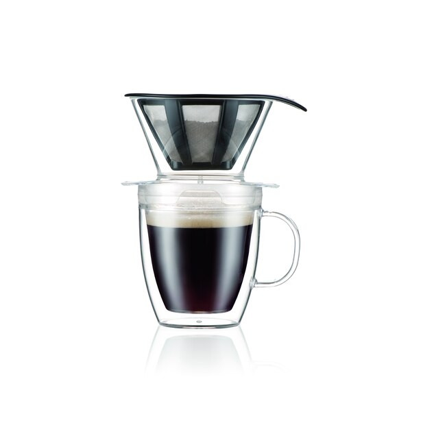 Bodum Pour Over Coffee Dripper and Double Wall Mug 350 ml | Indigo (CA)
