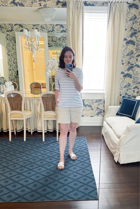 Striped shirts are a forever wardrobe staple. This one is my favorite ever (size up two sizes for the perfect boxy French girl chic vibe we all strive for)

#LTKSeasonal #LTKfindsunder100 #LTKstyletip