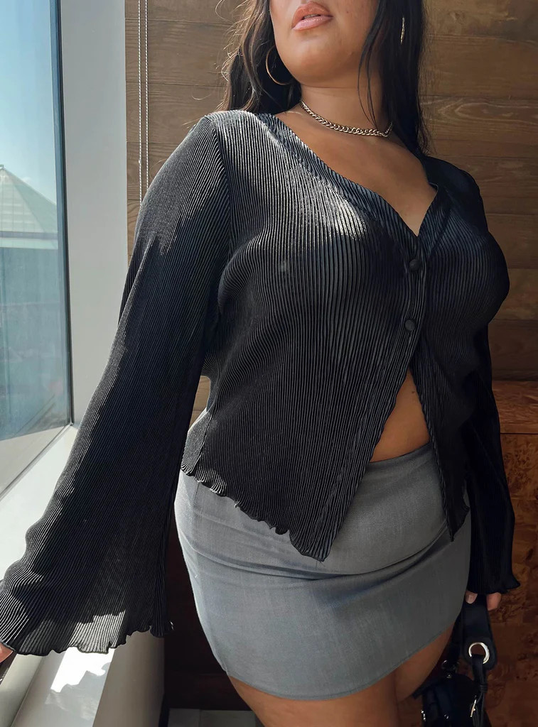 Marie Long Sleeve Top Black Curve | Princess Polly US