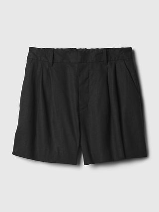 365 High Rise Linen-Blend Shorts | Gap (CA)