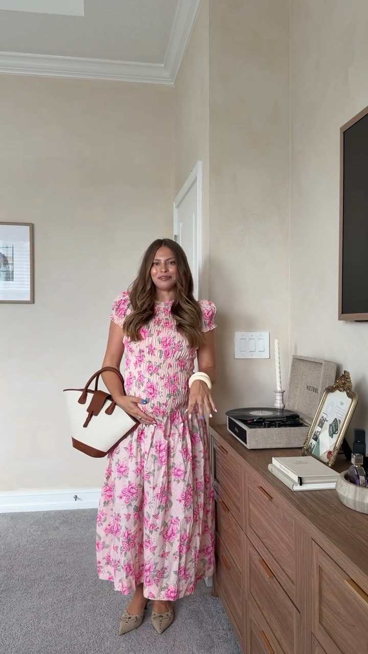 dress the bump: 6 months pregnant (dress try on!!) 💗🌟🌸  girls brunch edition! my dress is coco mccall, linking similar! my shoes are 56% off and my yellow dress will be restocking in july!!

#LTKSeasonal #LTKootd #LTKBump