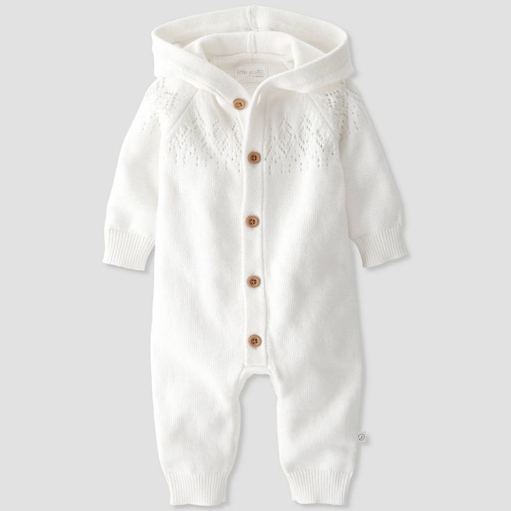 little Planet By Carter's Baby Organic Cotton Sweater Jumpsuit - Ivory | Target