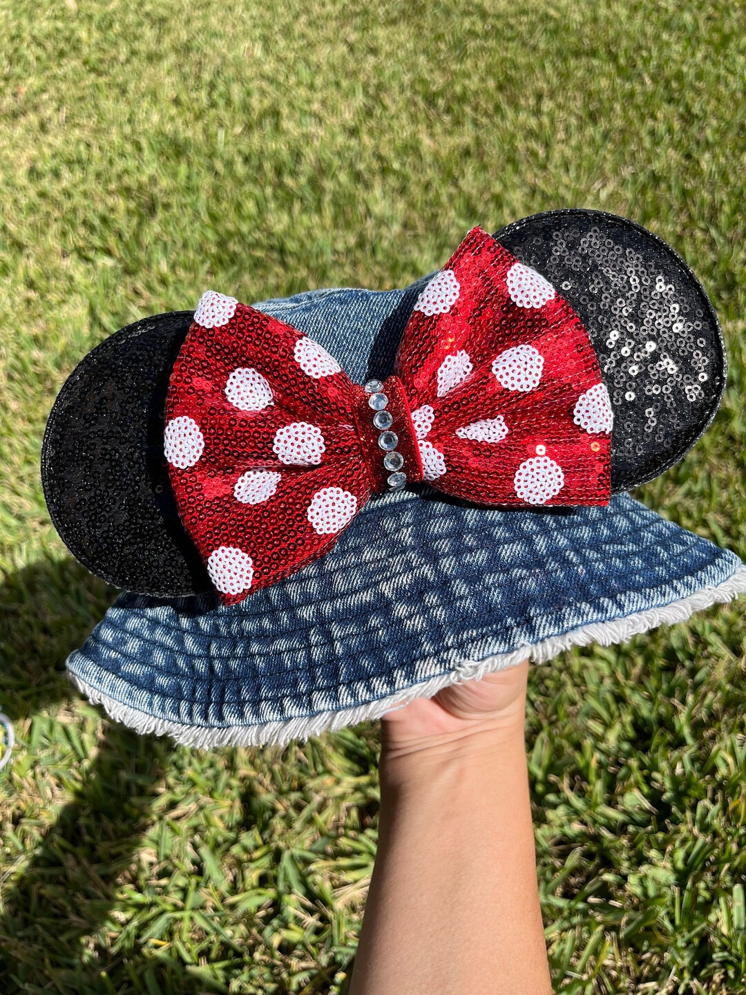 Bucket Hat Mickey Inspired, Red, Mouse Ears, Mickey Ears, Minnie Ears, Disney Visor, Circumferenc... | Etsy (US)